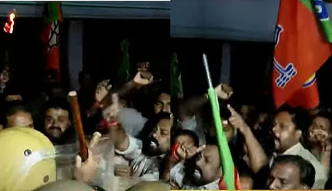 തൃശൂരില് സിപിഐഎം, ബിജെപി പാര്ട്ടി ഓഫീസുകള്ക്ക് പൊലീസ് സുരക്ഷ; നഗരത്തിലും വന് പൊലീസ് സന്നാഹം