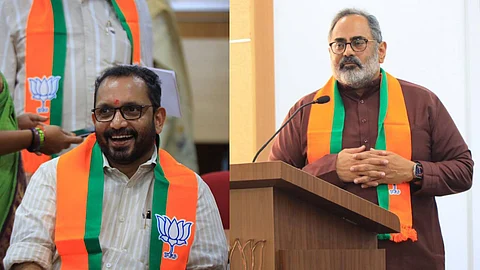 കെ. സുരേന്ദ്രൻ, രാജീവ് ചന്ദ്രശേഖർ