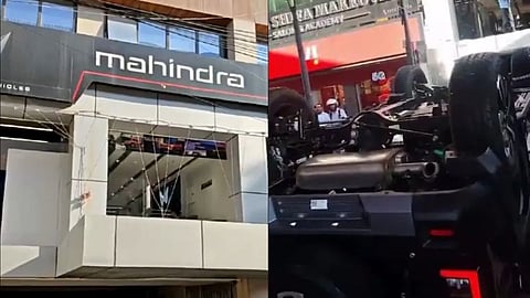 ഷോറൂമില് നിന്നും ചെറുനാരങ്ങ ഉടച്ച് തുടക്കം; ആക്സിലേറ്റര് ചവിട്ടിയതും ഥാറും യുവതിയും ഒന്നാം നിലയില് നിന്ന് ഗ്ലാസ് തകർത്ത് താഴേക്ക്