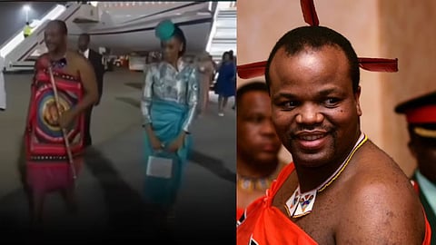 അബുദബിയില് 15 ഭാര്യമാര്ക്കും 30 മക്കള്ക്കും 100 പരിചാരകര്ക്കുമൊപ്പം വന്നിറങ്ങിയ ആഫ്രിക്കന് രാജാവ്; വൈറലായി വീഡിയോ