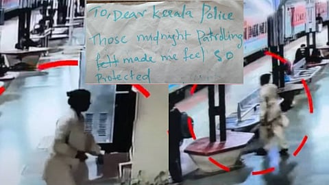 നേരിൽ കണ്ട് നന്ദി പറയാൻ സമയമില്ല.. കണ്ണൂർ റെയിൽവേ സ്റ്റേഷനിൽ പൊലീസിന് കത്തും മിഠായിയും സമ്മാനിച്ച് യുവതി ഓടി!