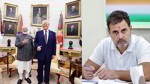 മോദിക്ക് ട്രംപിനെ പേടി; ഇന്ത്യയുടെ കാര്യങ്ങള് തീരുമാനിക്കുന്നത് അമേരിക്കയാണോയെന്ന് രാഹുൽ ഗാന്ധി