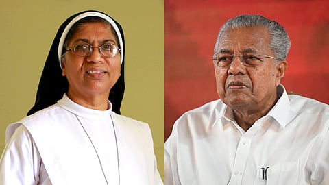 Sister Teena Jose and Pinarayi Vijayan