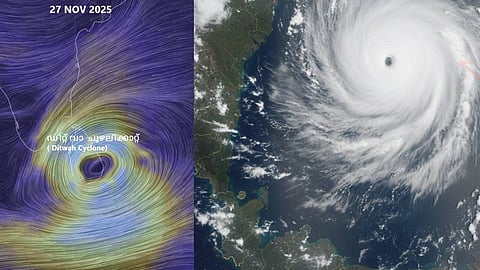 ബംഗാള് ഉള്ക്കടലിനു മുകളില് 'ഡിറ്റ് വാ' ചുഴലിക്കാറ്റ്; കേരളത്തില് മഴ മുന്നറിയിപ്പ്