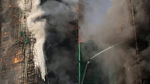 തീപിടിത്തത്തിൻ്റെ ദൃശ്യങ്ങൾ