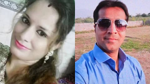 മരിച്ച കൽപ്പനയും ഭർത്താവ് മഹേഷും