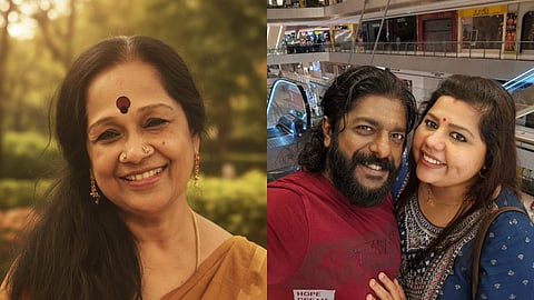 കലാമണ്ഡലം സത്യഭാമ, സ്നേഹ ശ്രീകുമാറും ഭർത്താവ് ശ്രീകുമാറും