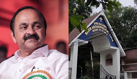 വി.ഡി. സതീശന് സിറോ മലബാര് സഭ ആസ്ഥാനത്ത്, നിര്ണായക കൂടിക്കാഴ്ച സിനഡ് നടക്കുന്നതിനിടെ