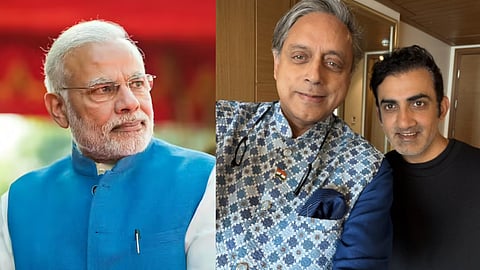 Shashi Tharoor, Narendra Modi, Gautam Gambhir