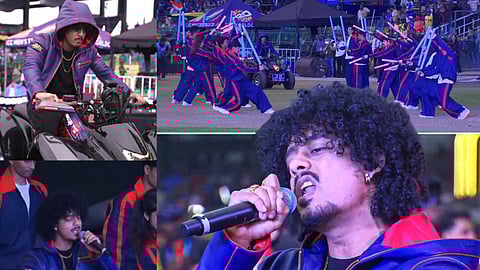 Hanumankind fires up the crowd before IND vs PAK toss