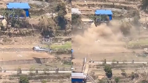 Viral Video, Nepal Chopper crash landed