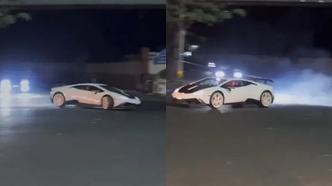 Viral Video: Lamborghini Performs High-Speed Drifting Stunt On Bengaluru