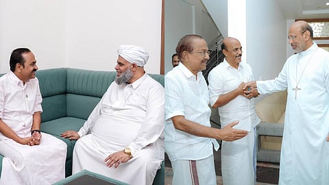 എപി സമസ്ത ബന്ധം ഉറപ്പിക്കാൻ വി.ഡി. സതീശൻ; ഖലീലുൽ ബുഖാരി തങ്ങളുമായി കൂടിക്കാഴ്ച നടത്തി