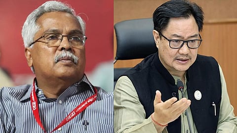 Kiran Rijiju and Binoy Viswam