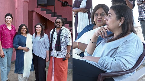 'ആരംഭം' സെറ്റിൽ സുചിത്ര മോഹൻലാൽ