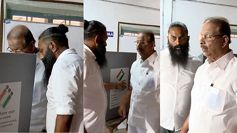 വോട്ട് ചെയ്യാൻ ബൂത്തിൽ കയറിയത് അനുയായിക്കൊപ്പം; കെ. സുധാകരനെതിരെ പരാതി നൽകി യുവമോർച്ച