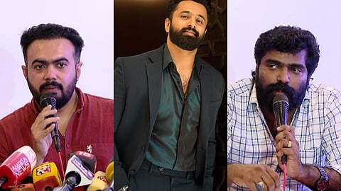 സംവിധായകൻ വിഷ്ണു ശശി ശങ്കർ, ഉണ്ണി മുകുന്ദൻ, അഭിലാഷ് പിള്ള