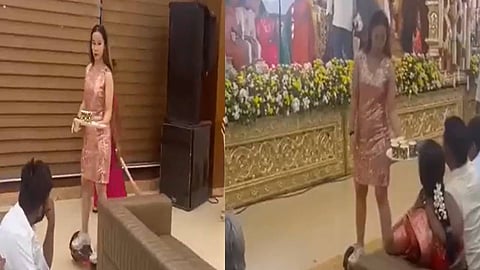 വെറൈറ്റി കല്യാണ വിരുന്ന്! ഹോവർബോർഡുകളിൽ എത്തി വെൽക്കം ഡ്രിങ്ക്സ് നൽകി യുവതികൾ, വീഡിയോ വൈറൽ