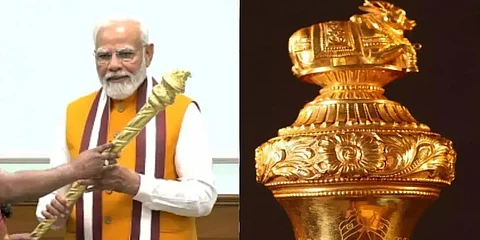 ചെങ്കോൽ; രാജവാഴ്ചയുടെ പ്രതീകം, ഭരണഘടനയാണ് രാജ്യത്തിൻ്റെ പ്രതീകം: വിവാദമായി പരാമർശം, പ്രതികരിച്ച് നേതാക്കൾ