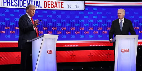 തപ്പിത്തടഞ്ഞ് സംസാരിച്ച് ബൈഡൻ, യുക്തിയില്ലാത്ത നിലപാടുകളിലുറച്ച് ട്രംപ്; ചൂട് പിടിച്ച് സംവാദം