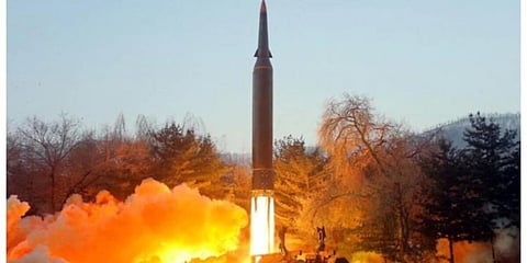 സംയുക്ത സൈനികാഭ്യാസത്തിന് പിന്നാലെ ബാലിസ്റ്റിക് മിസൈൽ വിക്ഷേപിച്ച് ഉത്തരകൊറിയ