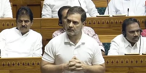 'ഇന്ത്യയെന്ന ആശയവും, ഭരണഘടനയും ആക്രമിക്കപ്പെട്ടു, പ്രതിഷേധിക്കുന്നവരെ ജയിലിലടച്ചു, പ്രതിപക്ഷം ആരെയും ഭയക്കുന്നില്ല'; ലോക്സഭയിൽ ആഞ്ഞടിച്ച് രാഹുല് ഗാന്ധി