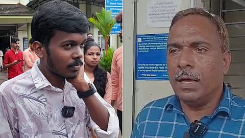 സംഘർഷത്തിൽ പരുക്കേറ്റ വിദ്യാർഥിയും കോളേജ് പ്രിൻിസിപ്പലും