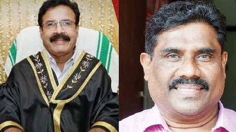 തൃശൂർ മേയർ എം കെ വർഗീസും സിപിഐ ജില്ലാ സെക്രട്ടറി കെ കെ വത്സരാജും