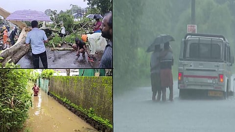 തോരാമഴ: സംസ്ഥാനത്തൊട്ടാകെ വ്യാപക നാശനഷ്ടം;മൂന്ന് മരണം; വയനാട്ടിൽ നാളെ റെഡ് അലേർട്ട്