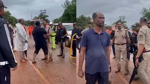 രക്ഷാദൗത്യത്തിലെ പാളിച്ച ചൂണ്ടിക്കാട്ടിയതിന് മുഖത്തടിച്ചു; അർജുൻ്റെ ലോറി ഉടമയെ മർദിച്ച് എസ്പി, വീഡിയോ