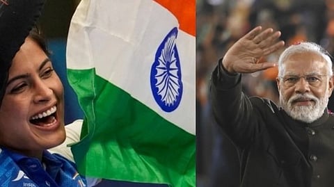 'നിങ്ങളെയോർത്ത് രാജ്യം അഭിമാനിക്കുന്നു': മനു ഭാക്കറിന് ആശംസയുമായി പ്രധാനമന്ത്രി