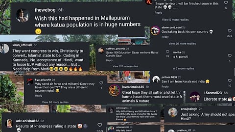 "ഇത് നിങ്ങൾക്കുള്ള ശിക്ഷ!"; ചൂരൽമല ദുരന്തത്തിൽ വിദ്വേഷപ്രചരണവുമായി തീവ്രഹിന്ദുത്വവാദികൾ