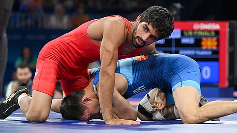 ഇന്ത്യൻ ഗുസ്തി താരം അമൻ സെഹ്റാവത്ത് സെമി ഫൈനലിൽ