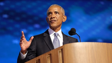 അയാൾക്ക് കമലയോട് തോൽക്കാൻ ഭയം; പാർട്ടി കൺവെൻഷനിൽ ട്രംപിനെതിരെ ആഞ്ഞടിച്ച് ഒബാമ