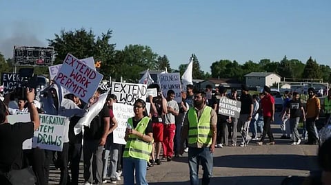 കാനഡയിലെ ഇന്ത്യൻ വിദ്യാർഥികളുടെ പ്രതിഷേധം