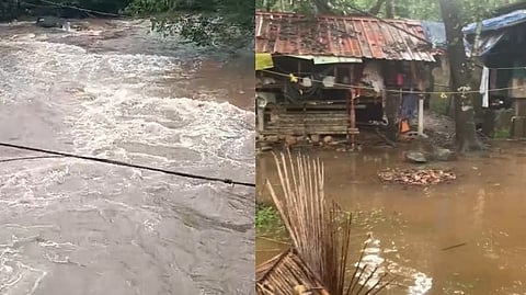 കനത്ത മഴ: തൊട്ടിൽപാലം പുഴയിൽ മലവെള്ളപ്പാച്ചിൽ; വീടുകളിൽ വെള്ളം കയറി
