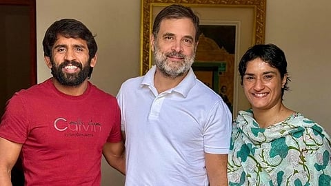 വിനേഷ് ഫോഗട്ടും ബജ്റംഗ് പുനിയയും ഇനി കോൺഗ്രസിൽ, ഹരിയാന തെരഞ്ഞെടുപ്പിൽ മത്സരിക്കും