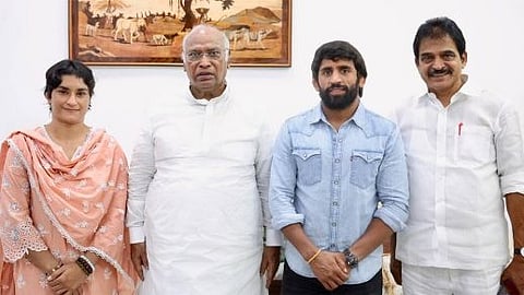 ഹരിയാന തെരഞ്ഞെടുപ്പില് വിനേഷ് ഫോഗട്ട് ജുലാനയില് നിന്നും മത്സരിക്കും; ബജ്രംഗ് പുനിയ അഖിലേന്ത്യ കിസാൻ കോൺഗ്രസ് വർക്കിങ് ചെയർമാന്