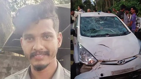 കാറോടിച്ചിരുന്ന അജ്മല്, അപകടം പറ്റിയ കാർ