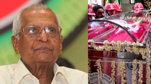 ലോറൻസിൻ്റെ ഭൗതികശരീരം മെഡിക്കൽ കോളേജിലെത്തിച്ചു; മൃതദേഹം കൈമാറുന്നതിനിടെ നാടകീയരംഗങ്ങൾ