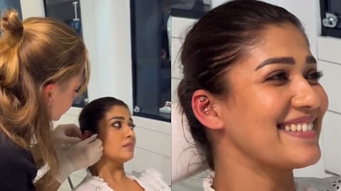 പേടിയും ആകാംഷയും, ഒടുവിൽ മേക്കാത് കുത്തി നയൻതാര; വീഡിയോ വൈറൽ