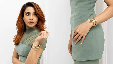 CITADEL പ്രമോഷന് ഈവന്റില് സമാന്ത ധരിച്ച ആഡംബര വാച്ച്; വില തിരക്കി ആരാധകര്