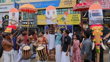 തൃശൂർ പൂരം കലക്കിയത് മുഖ്യമന്ത്രിയുടെ ഒത്താശയോടെ; പ്രതീകാത്മക പ്രതിഷേധ പൂരം സംഘടിപ്പിച്ച് യൂത്ത് കോൺഗ്രസ്