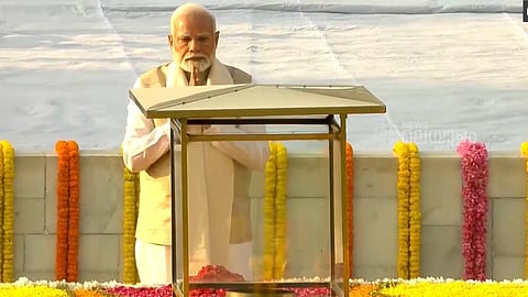 'സത്യത്തിലും ഐക്യത്തിലും സമത്വത്തിലും അധിഷ്ഠിതമായ ജീവിതം'; ഗാന്ധിയെ അനുസ്മരിച്ച് പ്രധാനമന്ത്രി