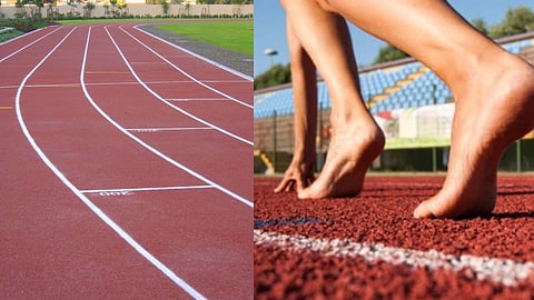 ഉപജില്ലാ കായികോത്സവത്തില് സ്പൈക് ഷൂസ് ഇല്ലാതെ സിന്തറ്റിക് ട്രാക്കിലൂടെ ഓട്ടമത്സരം; കാലിലെ തൊലി അടര്ന്നു