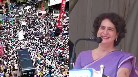 രാഹുലിനൊപ്പം വയനാടിന്റെ പ്രിയം തേടി പ്രിയങ്ക; ജനസാഗരമായി കല്പ്പറ്റ