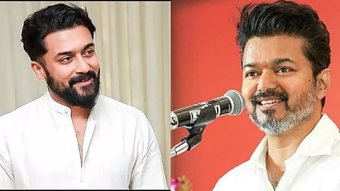 എന്റെ സുഹൃത്ത് ഇന്ന് ഒരു പുതിയ യാത്രയിലാണ്: വിജയ്ക്ക് ആശംസകളുമായി സൂര്യ