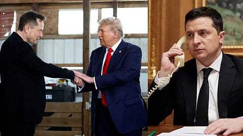 ഫോണിൽ ചർച്ച നടത്തി ട്രംപും സെലൻസ്കിയും; സർപ്രൈസ് എൻട്രിയുമായി മസ്ക്