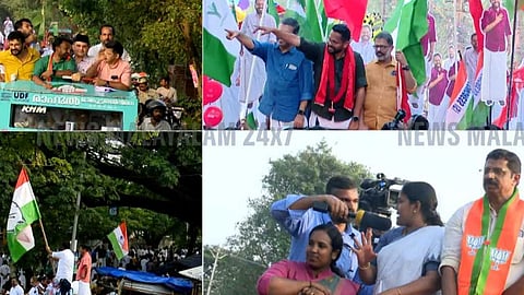 കളറായി പാലക്കാട്ടെ കൊട്ടിക്കലാശം! ഇനി ബൂത്തിൽ കാണാം...