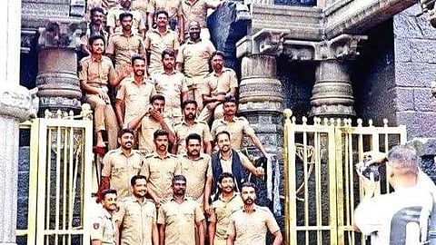 പതിനെട്ടാം പടിയിലെ ഫോട്ടോഷൂട്ട്; 23 പൊലീസ് ഉദ്യോഗസ്ഥർക്കും കണ്ണൂര് ക്യാംപില് തീവ്ര പരിശീലനം നിർദേശിച്ച് എഡിജിപിയുടെ റിപ്പോർട്ട്